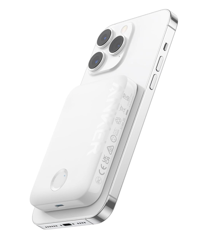 Anker 321 Magnetic Magsafe Powerbank 5000 mAh iPhone 15/15 Pro/15 Pro Max iPhone 14/13/12 Series White (A1310)