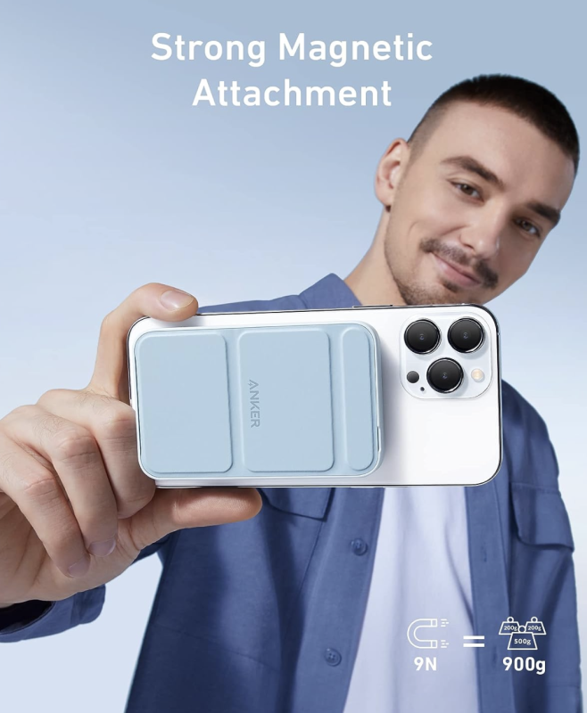 Anker 622 Magnetic Magsafe Powerbank 5000 mAh iPhone 15/15 Pro/15 Pro Max iPhone 14/13/12 Series Misty Blue (A1611)