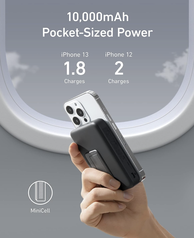 Anker 633 Magnetic Magsafe Powerbank 10 000 mAh 20W USB C Power Delivery iPhone 15/15 Pro/15 Pro Max iPhone 14/13/12 Series Black (A1641)