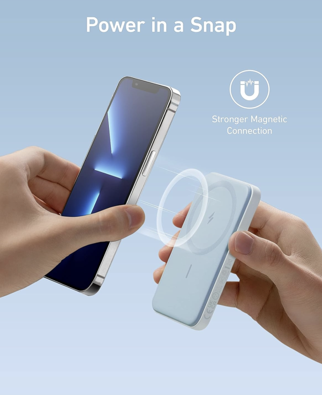 Anker 621 Magnetic Magsafe Powerbank 5000 mAh iPhone 15/15 Pro/15 Pro Max iPhone 14/13/12 Series Blue (A1610)