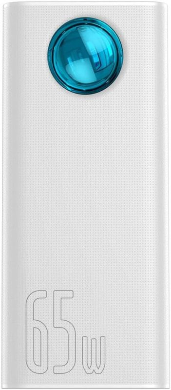 Baseus 65W 30000 mAh Amblight Digital Display Quick Charge, White