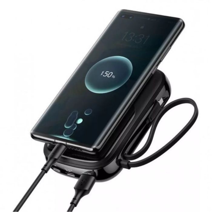 Baseus 20 000 mAh павер бенк для телефону з вбудованим кабелем зі швидкою зарядкою, 22,5W