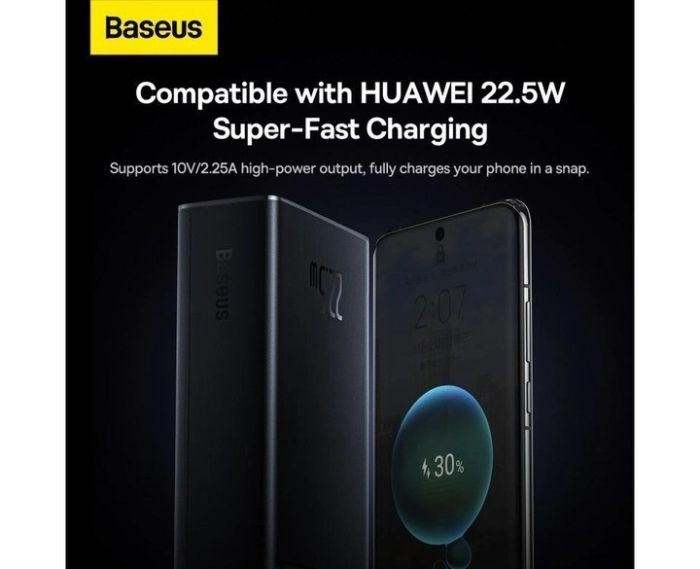 Baseus Star Lord Display 22.5W 30000 mAh (PPXJ060101) Black