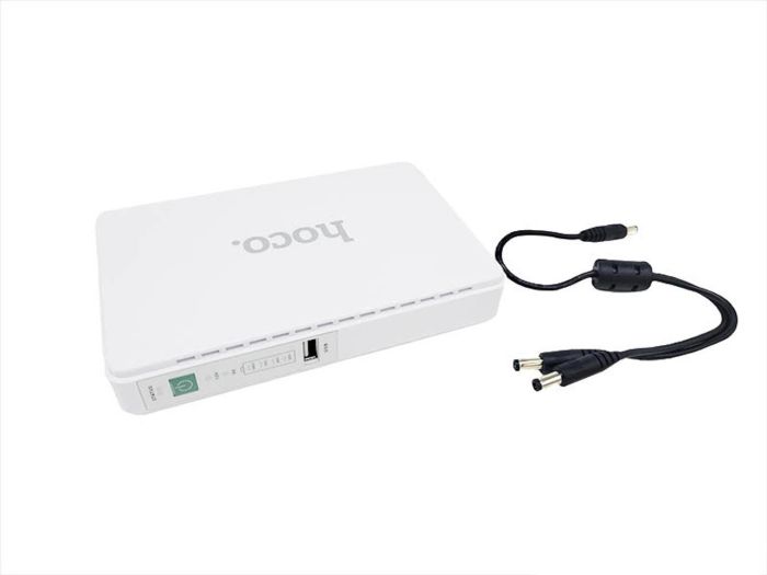 Smart Mini UPS Hoco DB25 для Роутерів 5V/9V/12V 8800mAh Білий / В001 пластик