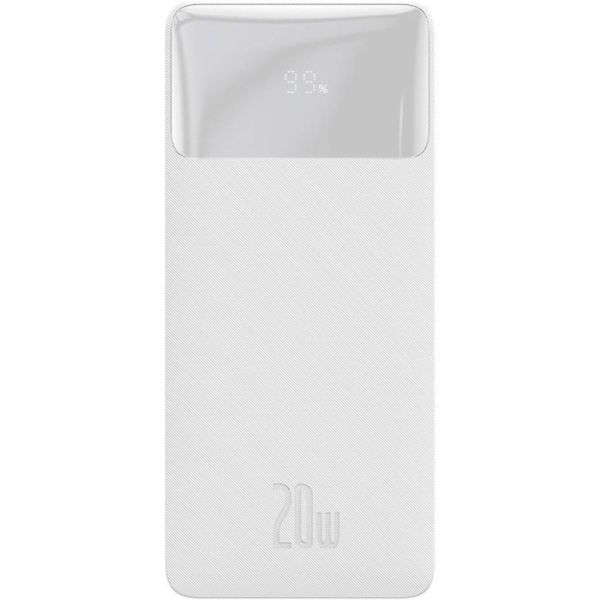 Портативна батарея Baseus Bipow Digital Display Power Bank 10000mAh 20W Overseas Edition PPBD050502 White