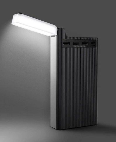 Hoco J62 30000 mAh чорний з настільною лампою
