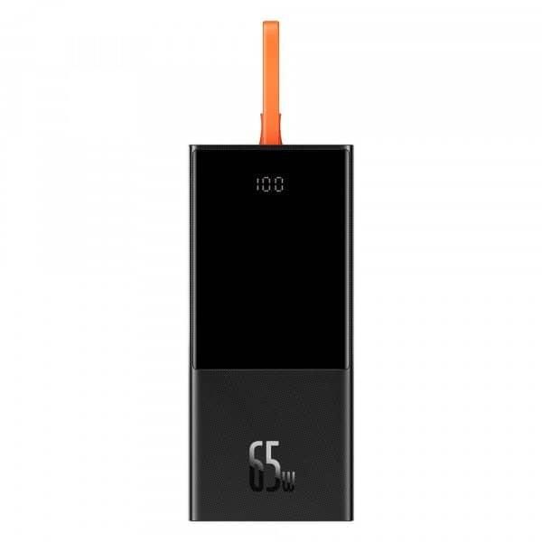 Павербанк Baseus 20000 mAh, Elf Digital Display 65W, Black, 2xUSB 12V (PPJL000001)