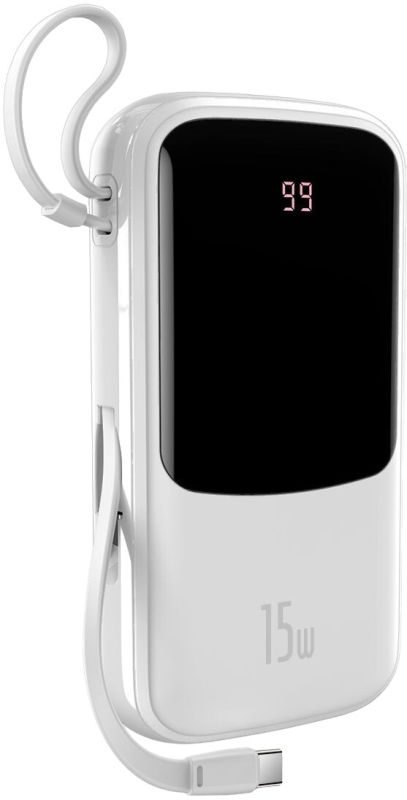 Power Bank Baseus 20000 mAh 15W Digital Display White білий (33-4-Baseus PPQD-G02)