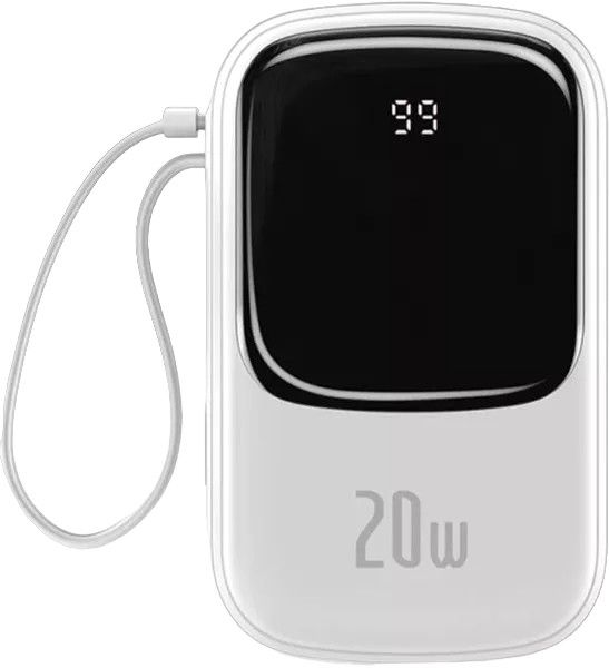 Power Bank Baseus 20000 mAh 20W Digital Display білий (33-4-PPQD-H02 White)