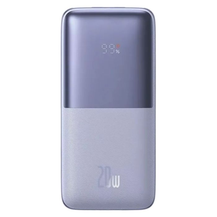 Baseus Bipow Digital Display 10000 mAh 20W 3A з технологією QC3.0+PD3.0 фіолетовий (33-4-PPBD040105 Purple)