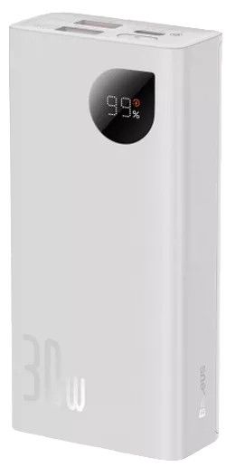 Power Bank Baseus 10000 mAh 30W Digital Display білий (33-4-PPAD040 PPAD040002 White)
