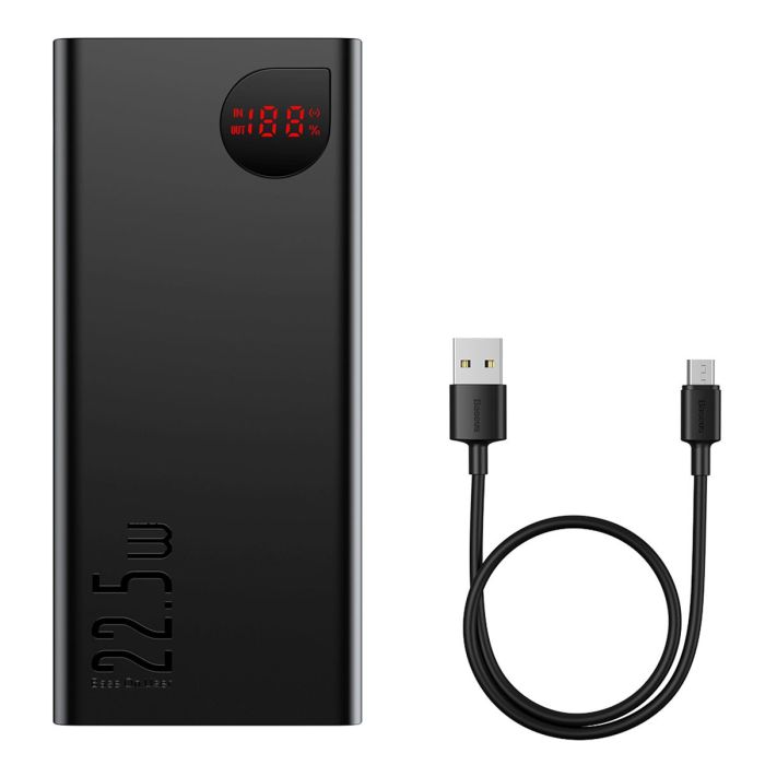 Baseus Adaman Digital Display Quick Charge 40000 mAh 22.5W (QC3.0 PD3.0) (PPAD020101) Black