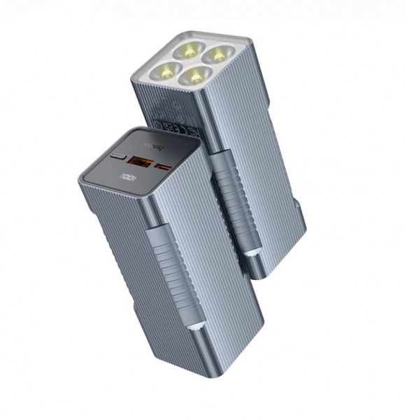 Hoco Q15 LED Flashlight 22.5W 10000 mAh сіра
