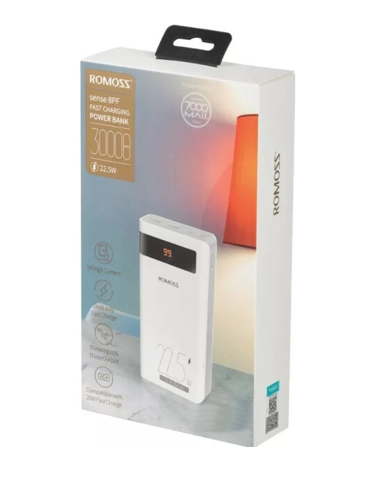 Romoss 30000 mAh 22.5W Sense8PF (PHP30-852-1735H) Bl
