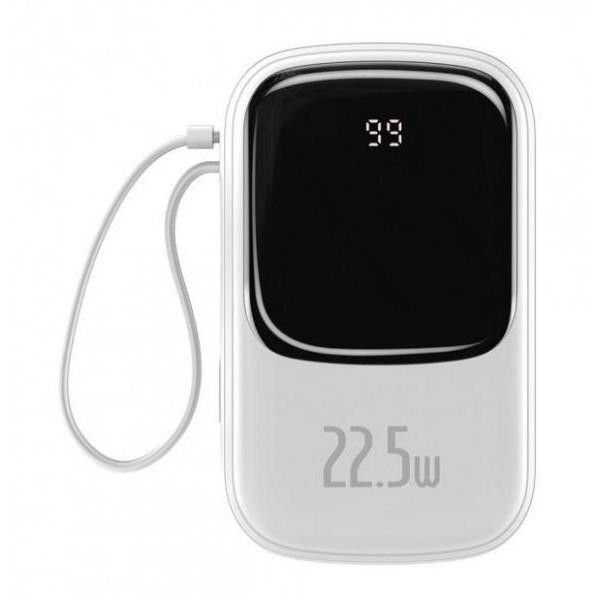 Baseus Qpow 20W 20000 mAh PPQD-H02 вбудований Lightning кабель Білий