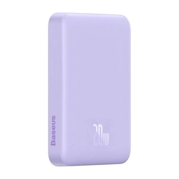 Qi 15W Baseus Magnetic Mini Wireless Fast Charge 2in1 10000 mAh 20W 2.4A QC3.0+PD3.0 (PPCX110105) Пурпуровий
