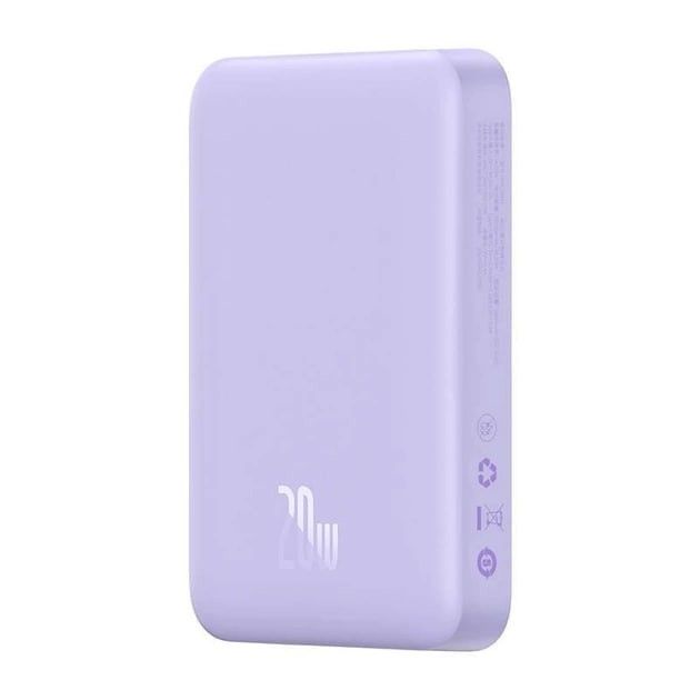 Qi 15W Baseus Magnetic Mini Wireless Fast Charge 2in1 10000 mAh 20W 2.4A QC3.0+PD3.0 (PPCX110105) Пурпуровий