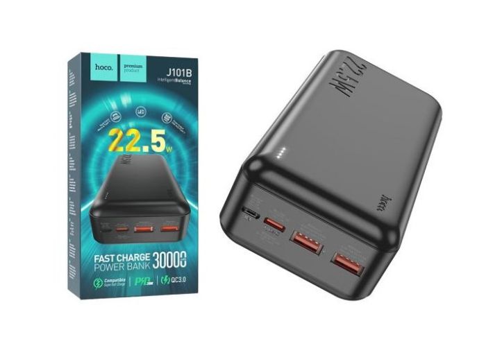 Hoco J101B 30000 mAh PD20W+QC3.0 22.5W Чорний