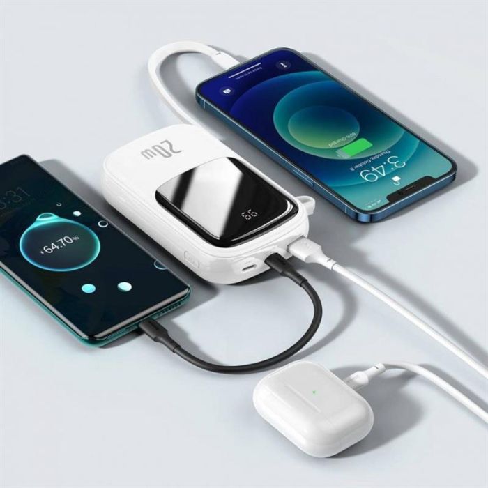 Baseus Qpow Digital Display Quick Charging 20W 20000 mAh White (PPQD-H02) (1283126558955)