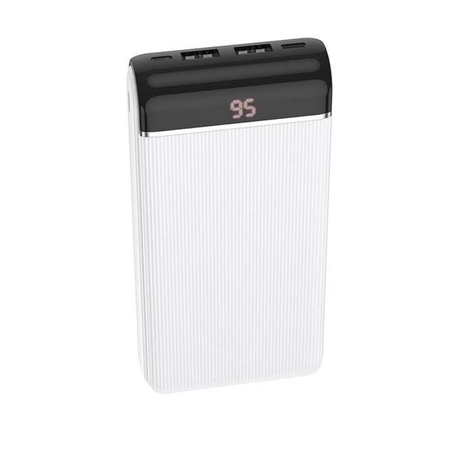 Hoco J59A Famous Micro+iP+Type-C 20000 mAh/LCD Білий