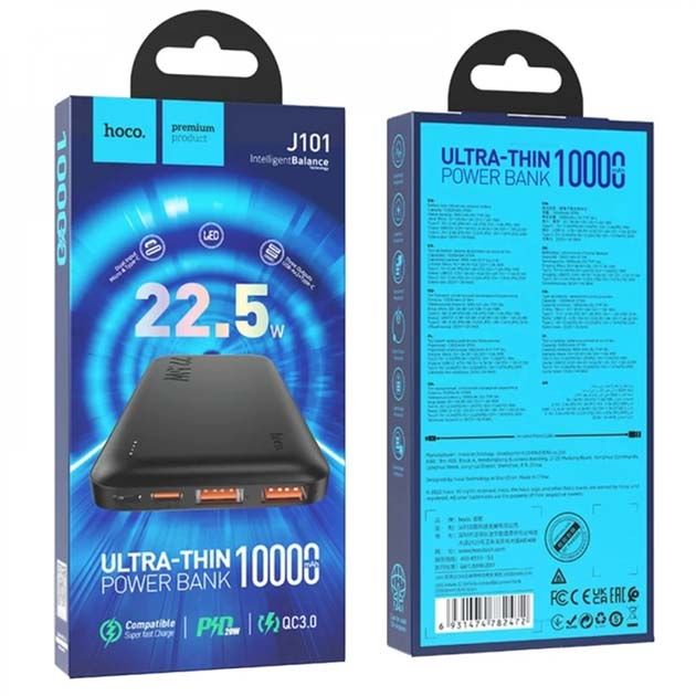 Hoco J101 Astute 22.5W 10000 mAh Чорний