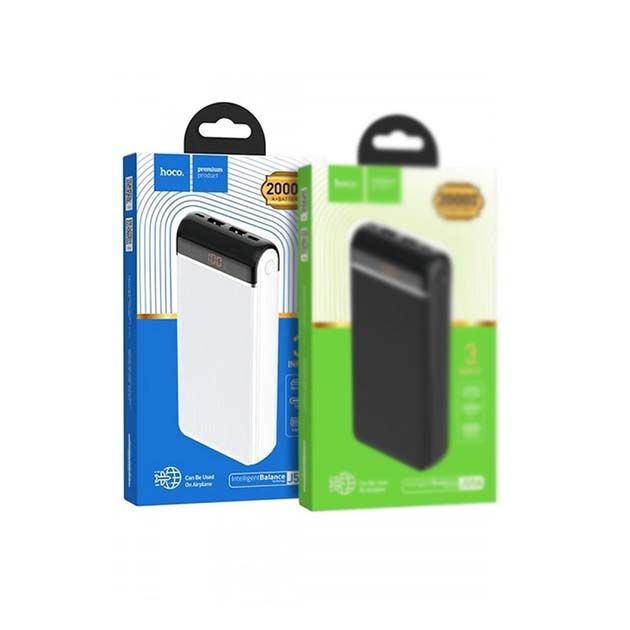 Hoco J59A Famous Micro+iP+Type-C 20000 mAh/LCD Білий
