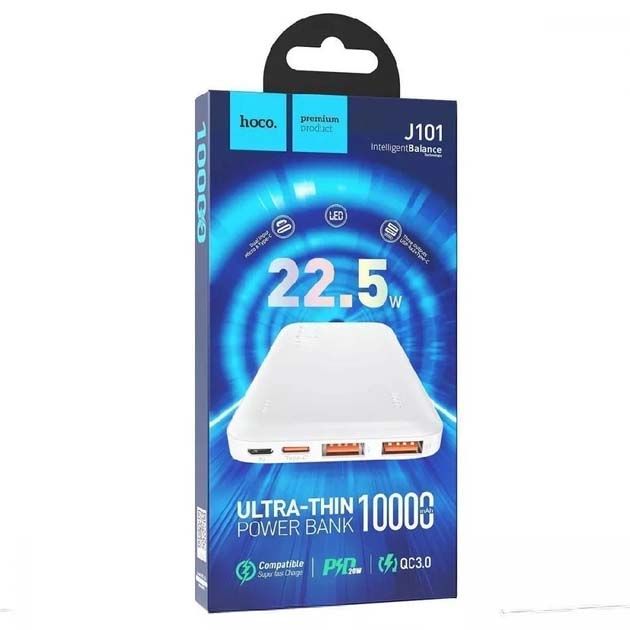Hoco J101 Astute 22.5W 10000 mAh Білий