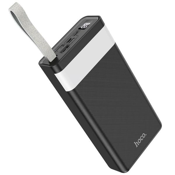 Павербанк HOCO J73 LED Display 30000mAh з настільною лампою |2USB/Type-C/Lightning, 2A Black