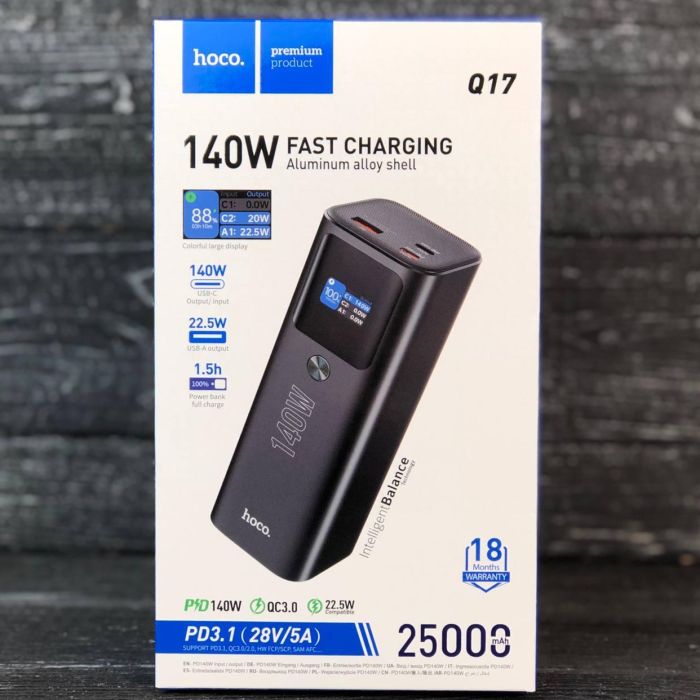Hoco Q17 140w 25000 mAh