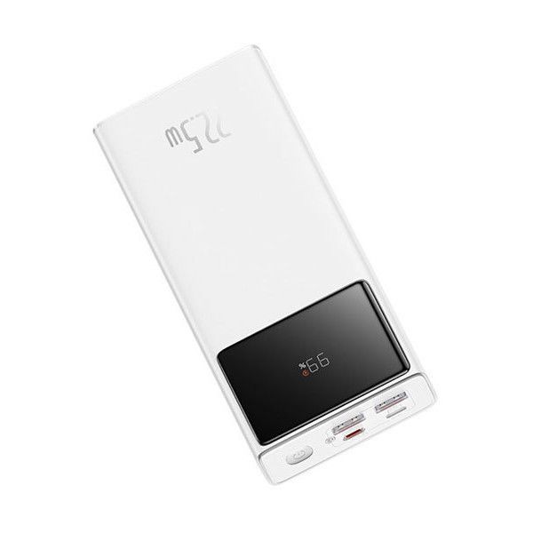 Baseus 22.5Вт 30000 mAh швидка зарядка Type-C 2x USB білийStar-Lord PPXJ060102