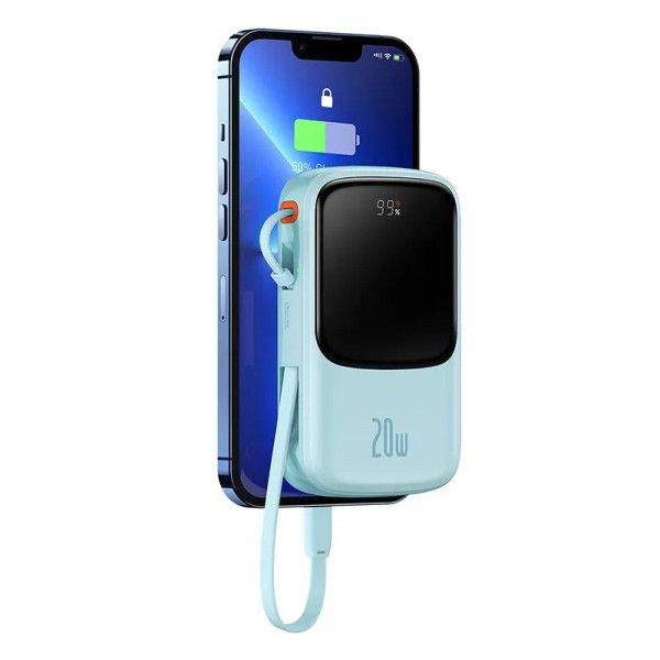 Baseus 20000 mAh 20Вт USB Lightning блакитнийQpow PPQD030003