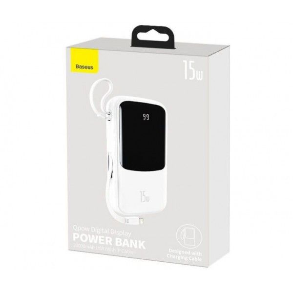 Baseus 20000 mAh 15Вт USB LightningQpow PPQD-F02