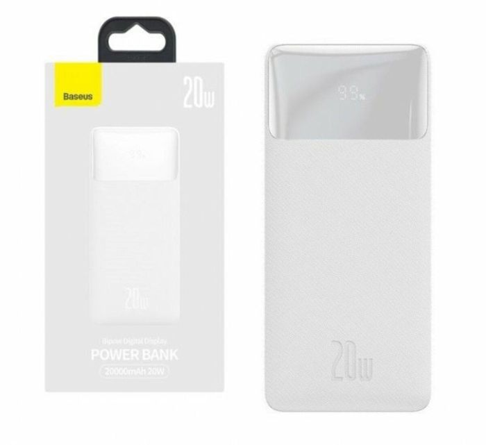 Baseus Bipow Digital Display 30000 mAh 20W White (PPDML-N02)