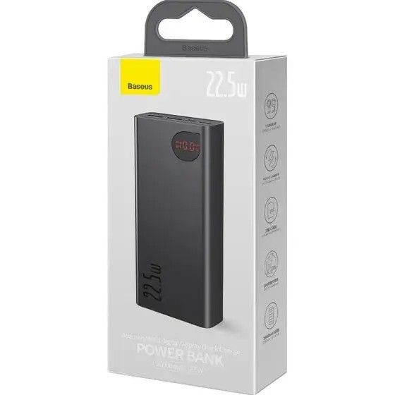 Baseus Adaman Metal Display Quick Charge 20000 mAh 22.5W PPAD070101 Black