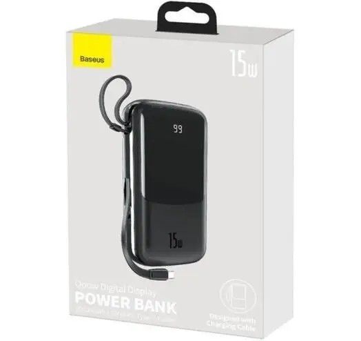 Baseus Qpow Digital Display 20000 mAh 15W With IP Cable PPQD-F01 Black