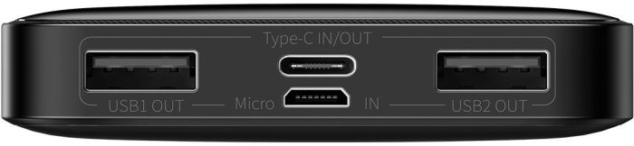 Baseus QC 3.0 + PD Bipow 10000 mAh 15W Black (PPDML-I01)