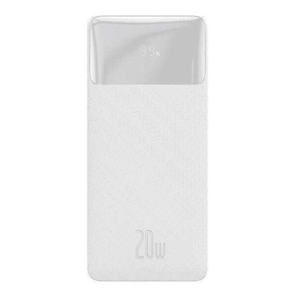 Повербанк Baseus 30000mAh 20W 2xUSB/Type-C Bipow Digital Display White (Baseus_30000_White)