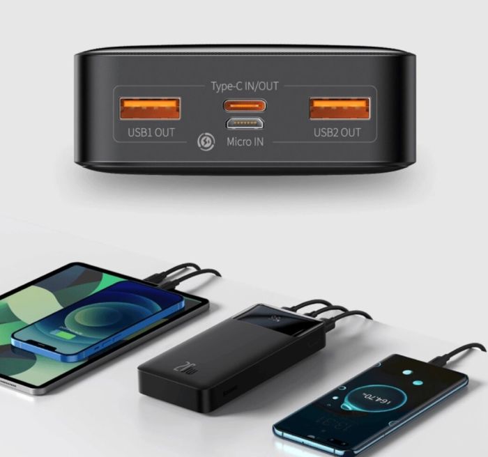 Baseus  20W / 20000 mAh / USB QC3.0 / Type-C PD (PPDML-M01) Baseus PPDML-M01 чорний