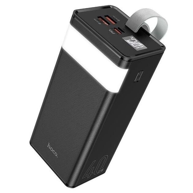 Hoco 40000 mAh 22.5WJ86 Powermaster з швидкою зарядкою з ліхтариком Чорний