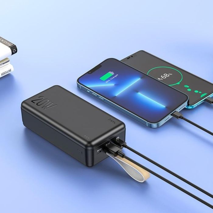 Hoco Tacker J87B 30000 mAh 2Type-C USB QC Black