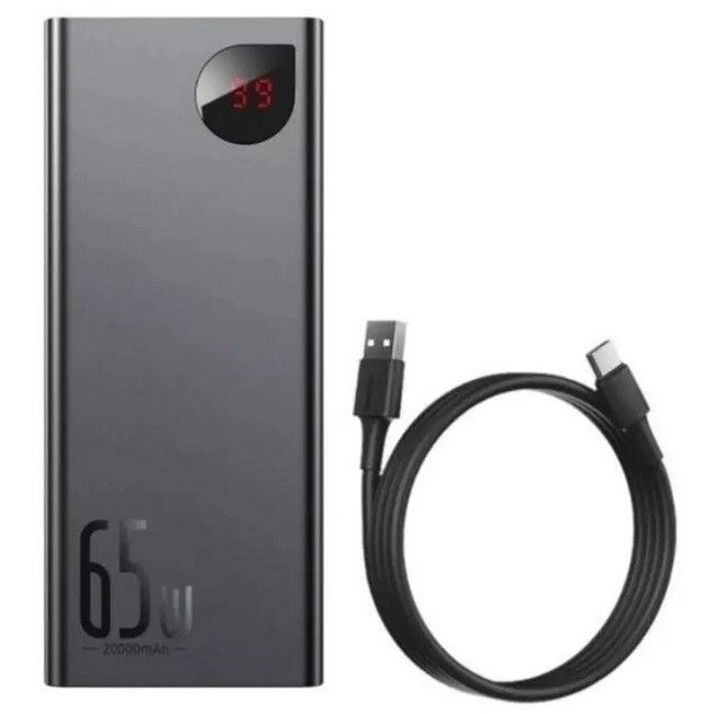 Baseus 20000 mAhAdaman PPIMDA-D01 2USB Type-C 6A 65W Black ТМ