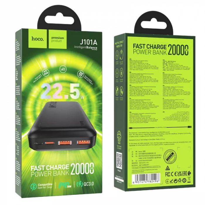 Hoco J101A Astute 20000 mAh 22.5W Black