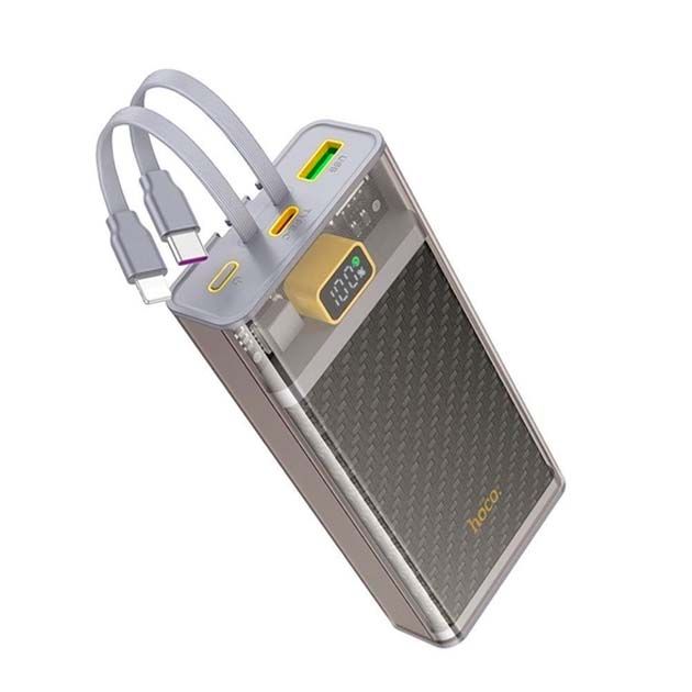 Hoco J104A 20000 mAh 2USB(22,5W QC3.0)хType-C PD20W + кабель Type-CхLightning Сірий