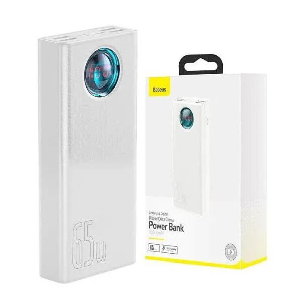 Baseus Amblight 30000 mAh 65w для macbook та смартфонів (WHITE)