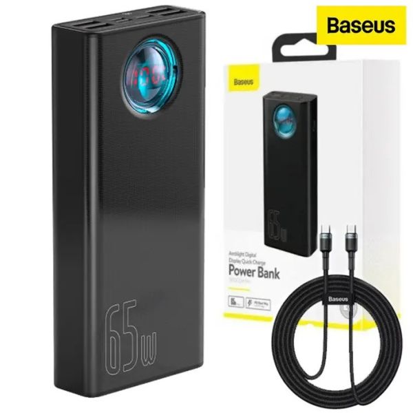 Baseus Amblight 30000 mAh 65w для macbook та смартфонів (BLACK)