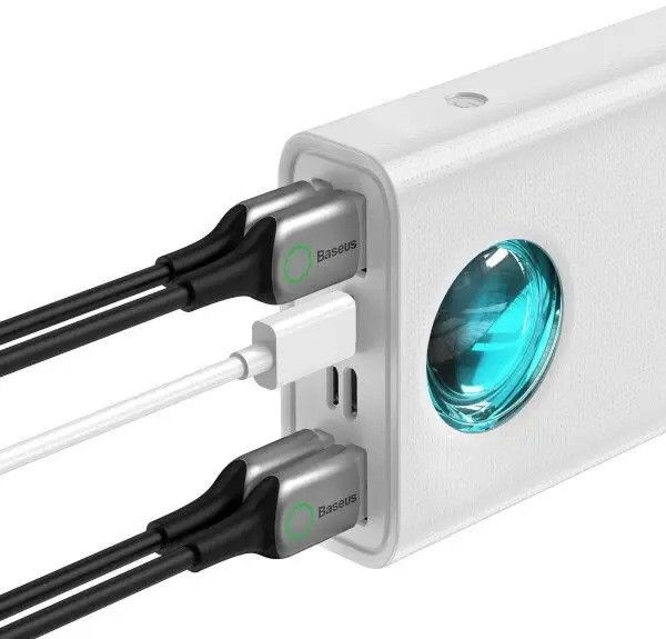 Baseus Amblight 30000 mAh 65w для macbook та смартфонів (WHITE)