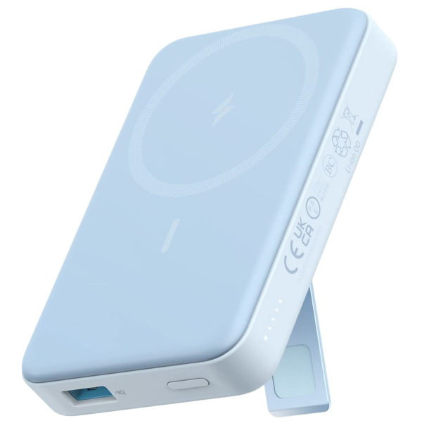 Магнітна батарея з підставкою Anker 633 Magnetic Magsafe Powerbank, 10 000mAh, 20W USB-C Power Delivery iPhone 15/15 Pro/15 Pro Max, iPhone 14/ 13/12 Series - Blue (A1642)