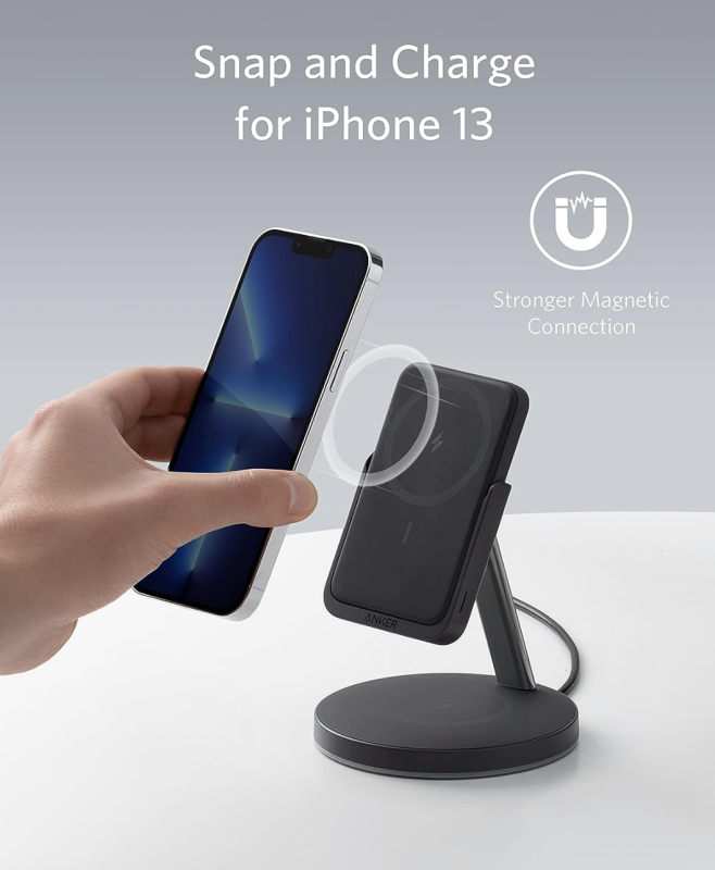 Anker 633 Magnetic Wireless Charger MagGo 5000 mAh Black (A25A7)
