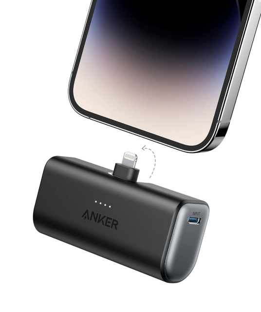 Anker Nano із вбудованим складаним роз’ємом Lightning, 5000 mAh для iPhone 12/13/14 Pro & Pro Max (A12312) - Black