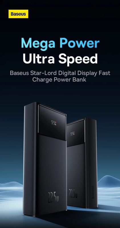 Baseus Star Lord Display 22.5W 30000 mAh black